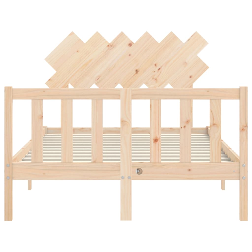 Bed Frame without Mattress 120x200 cm Solid Wood Pine