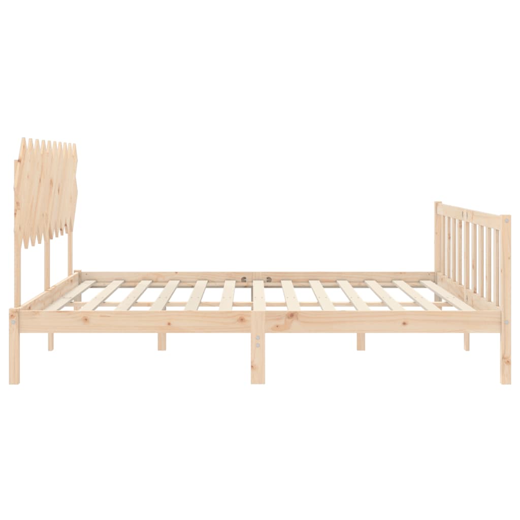 Bed Frame without Mattress 120x200 cm Solid Wood Pine