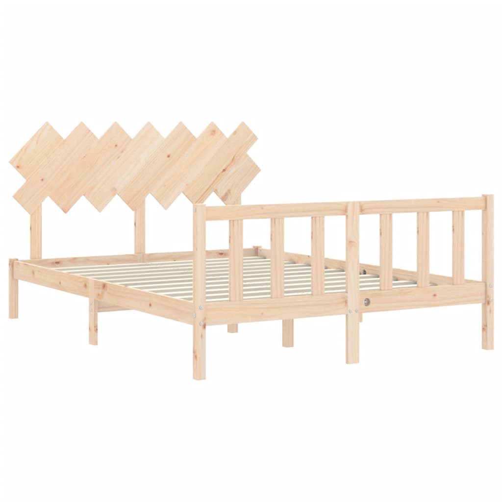 Bed Frame without Mattress 140x200 cm Solid Wood Pine