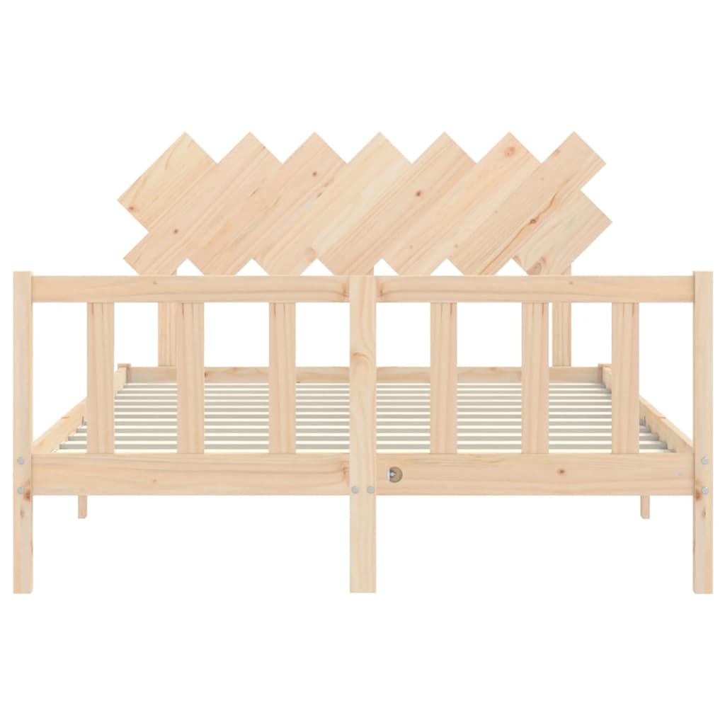 Bed Frame without Mattress 140x200 cm Solid Wood Pine