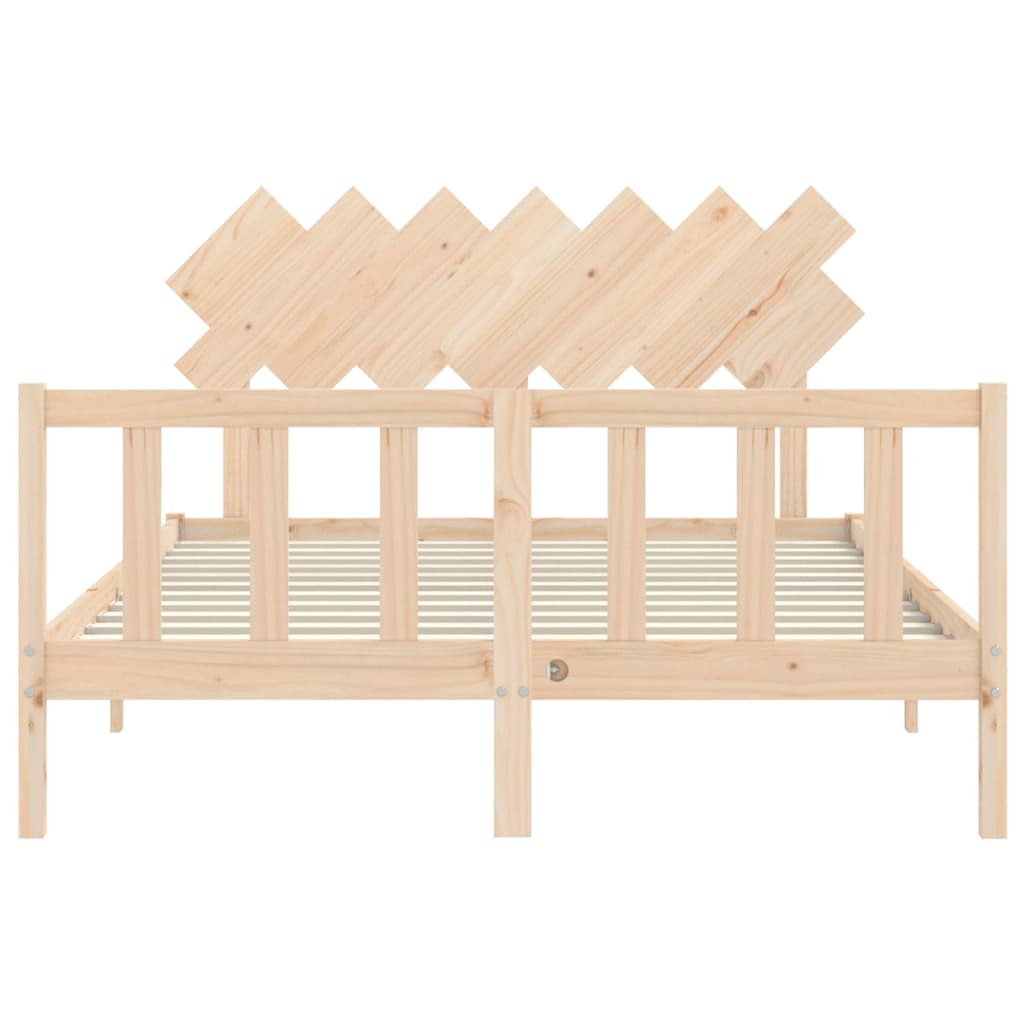 Bed Frame without Mattress King Size Solid Wood Pine
