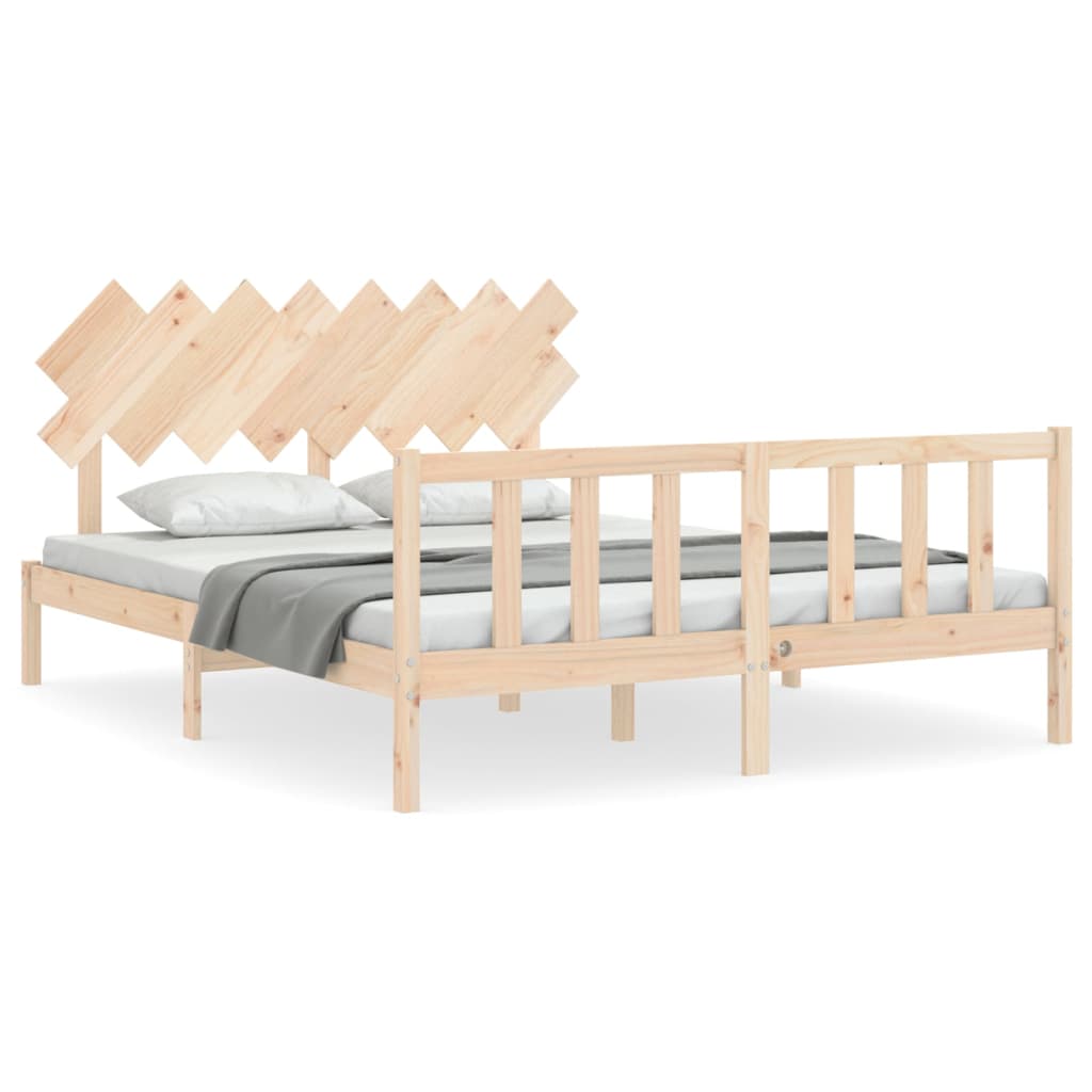 Bed Frame without Mattress 160x200 cm Solid Wood Pine