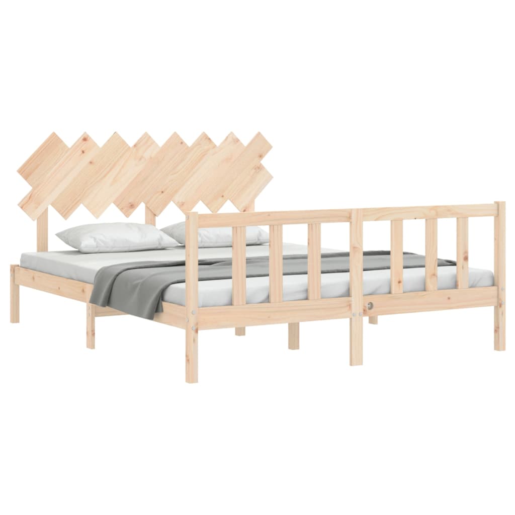 Bed Frame without Mattress 160x200 cm Solid Wood Pine