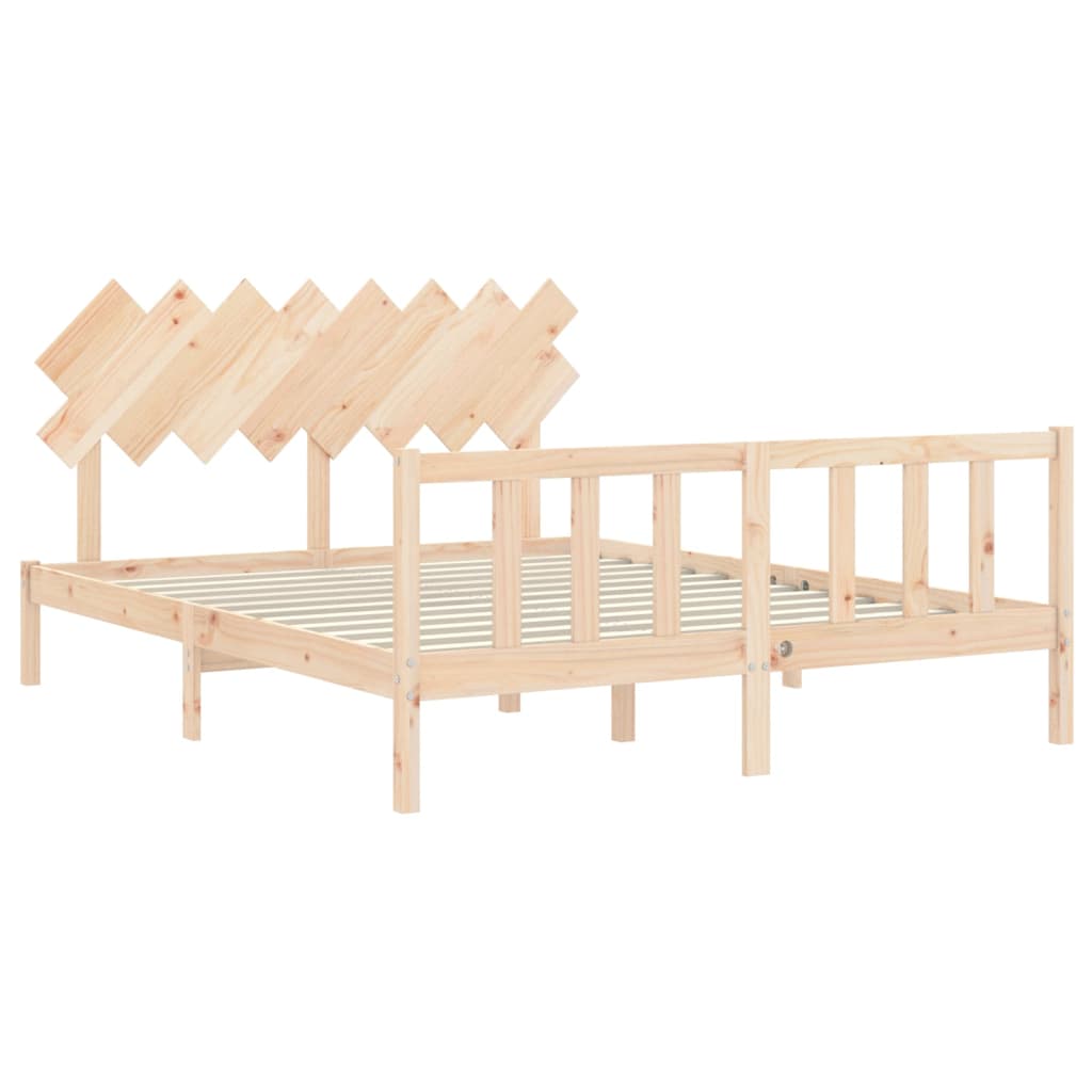 Bed Frame without Mattress 160x200 cm Solid Wood Pine