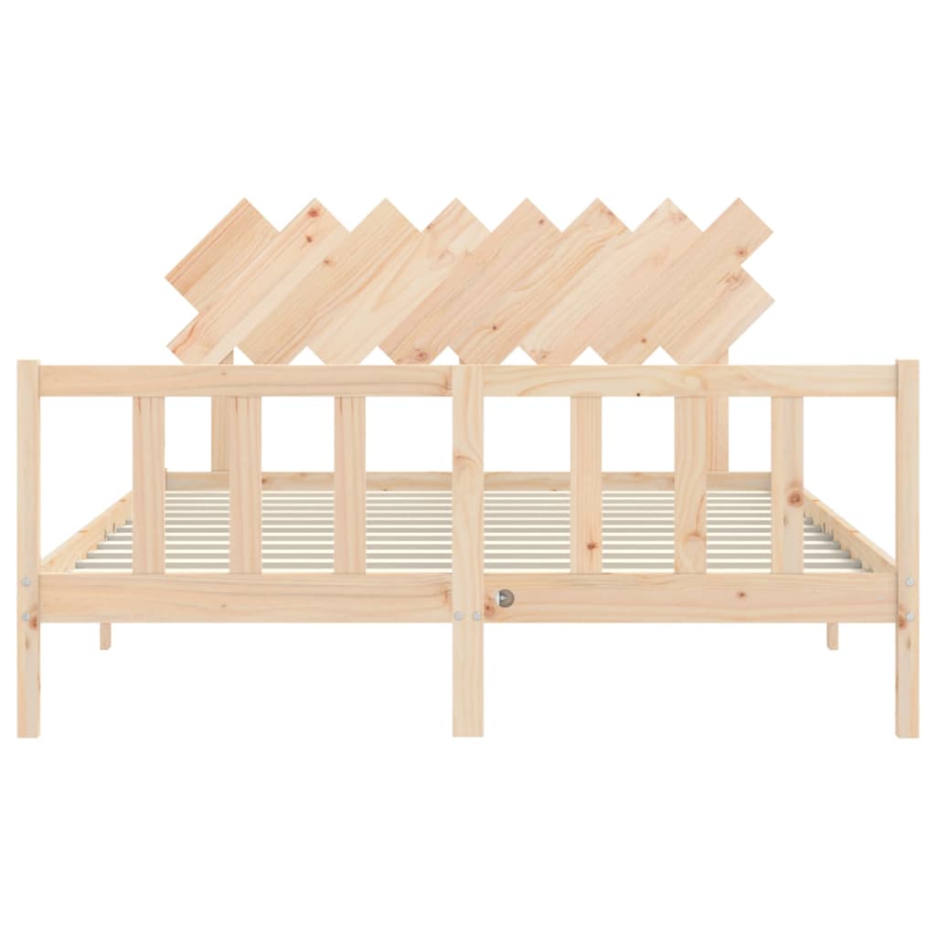 Bed Frame without Mattress 160x200 cm Solid Wood Pine