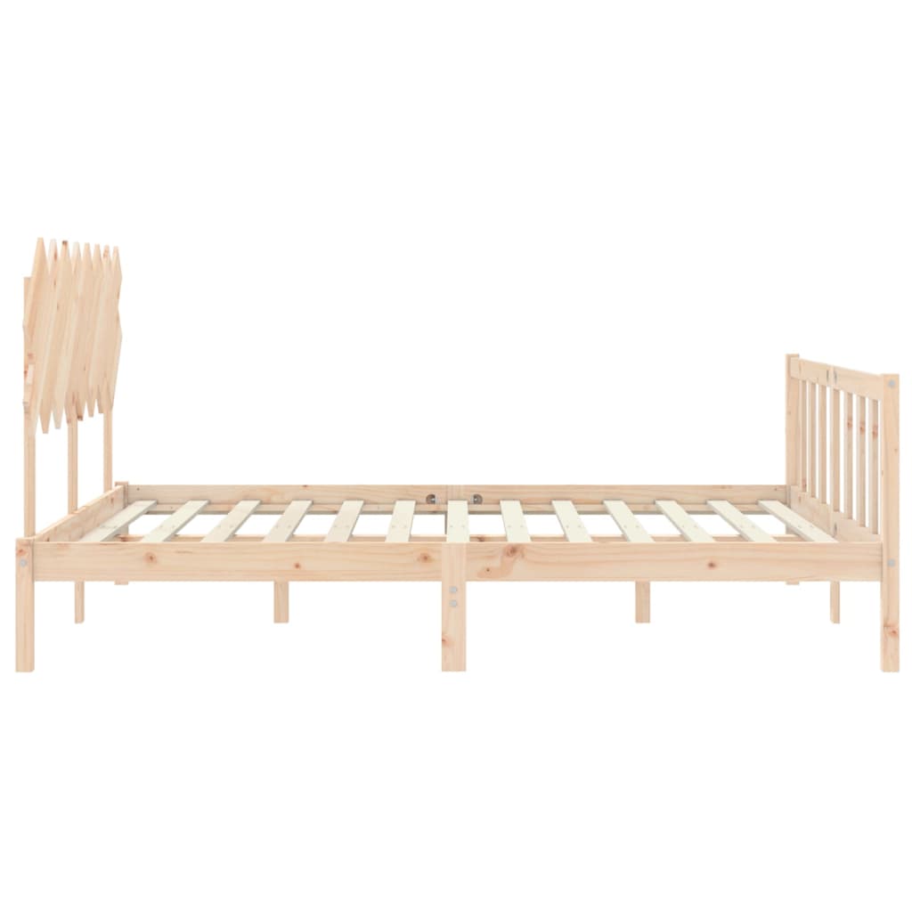 Bed Frame without Mattress 160x200 cm Solid Wood Pine