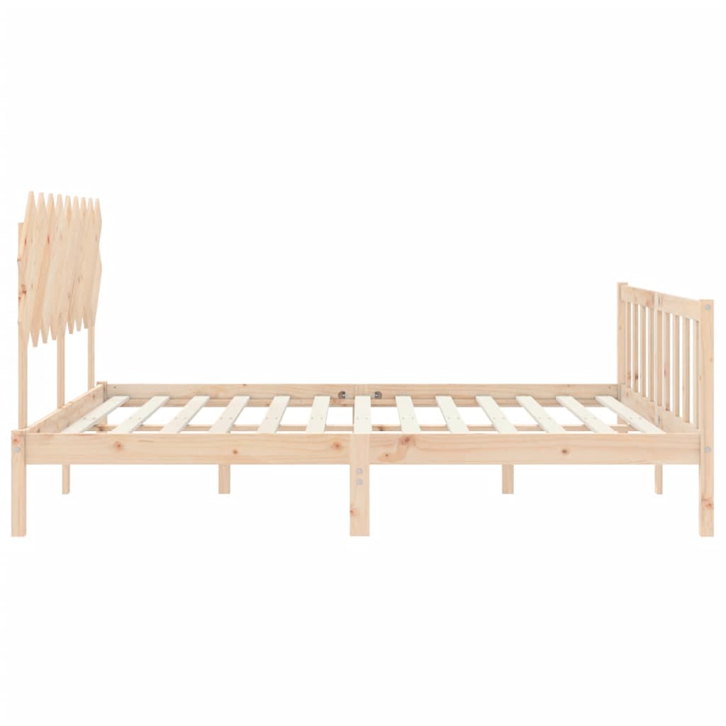 Bed Frame without Mattress Super King Size Solid Wood Pine