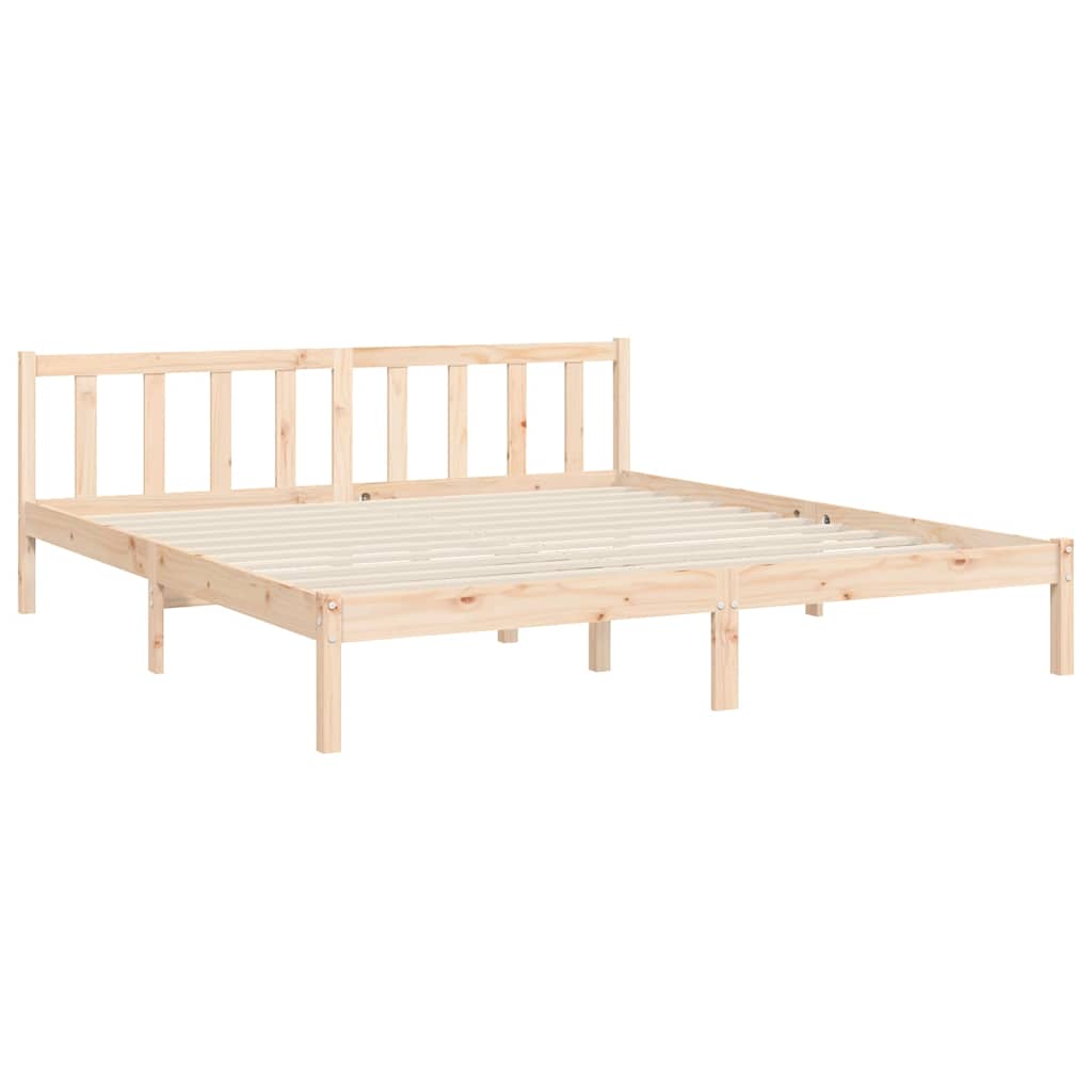 Bed Frame without Mattress Super King Size Solid Wood Pine
