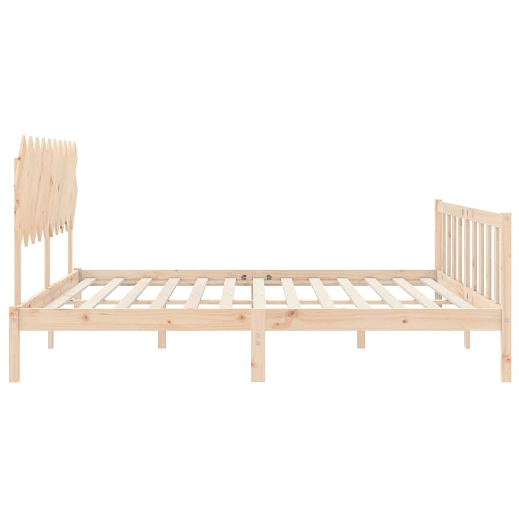Bed Frame without Mattress 200x200 cm Solid Wood Pine