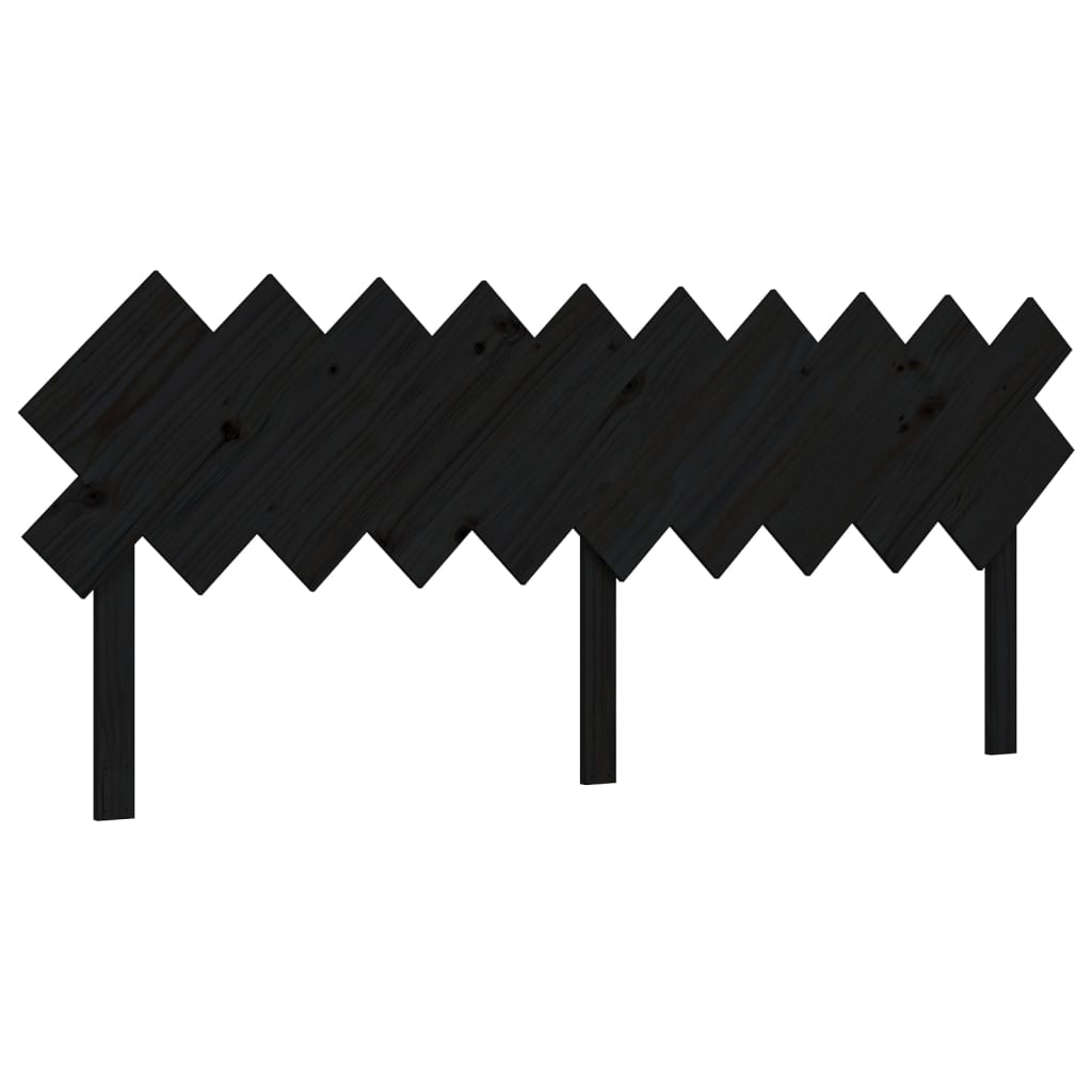 Bed Frame without Mattress Black 200x200 cm Solid Wood Pine