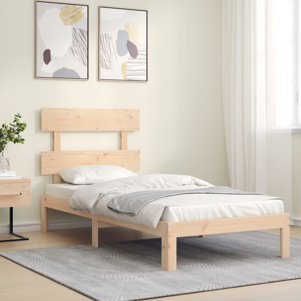 Bed Frame without Mattress Small Single Solid Wood Pine