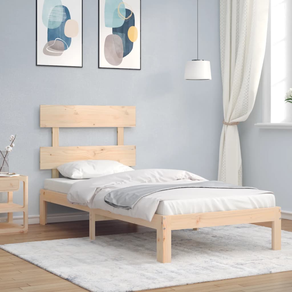 Bed Frame without Mattress Single Solid Wood Pine