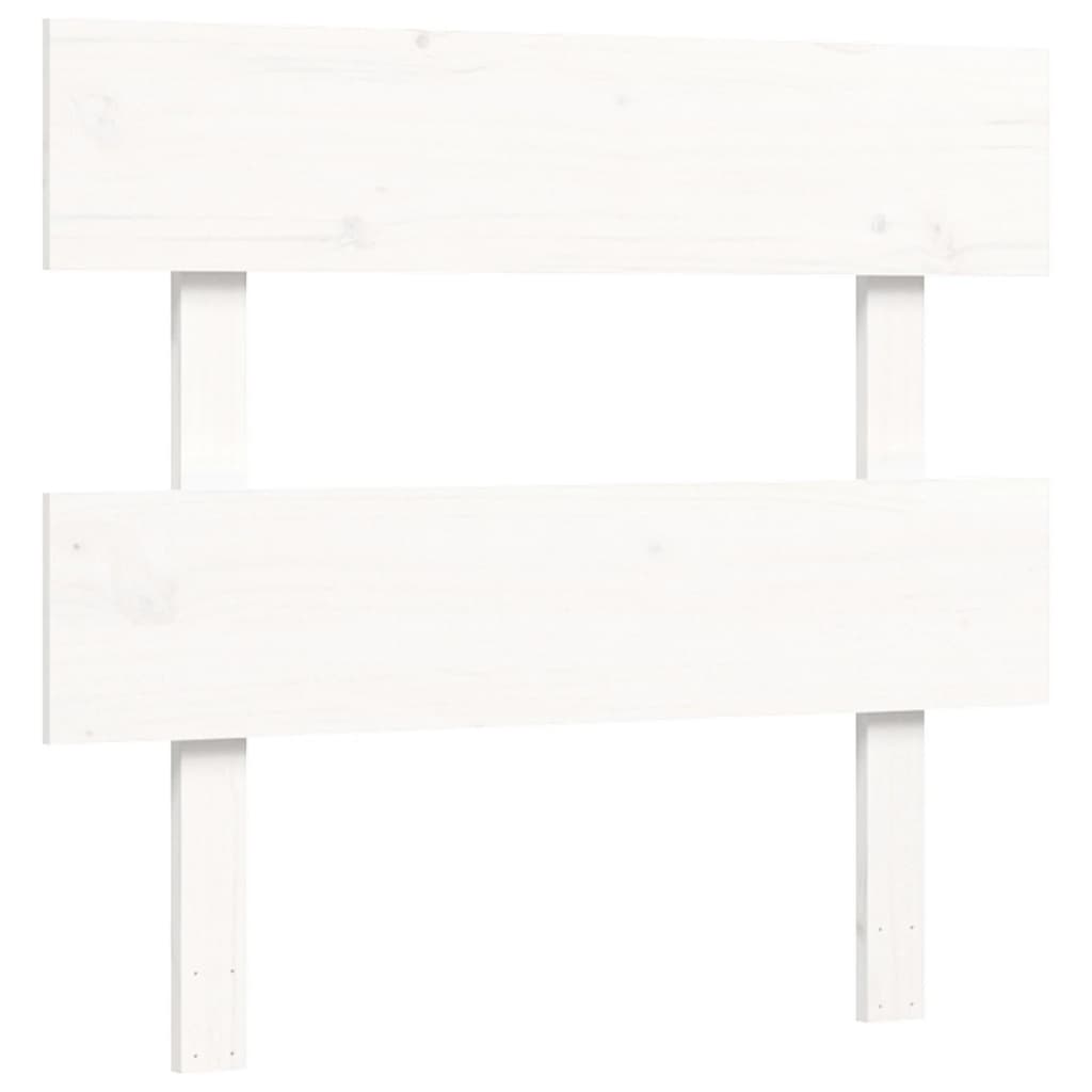 Bed Frame without Mattress White Single Solid Wood Pine