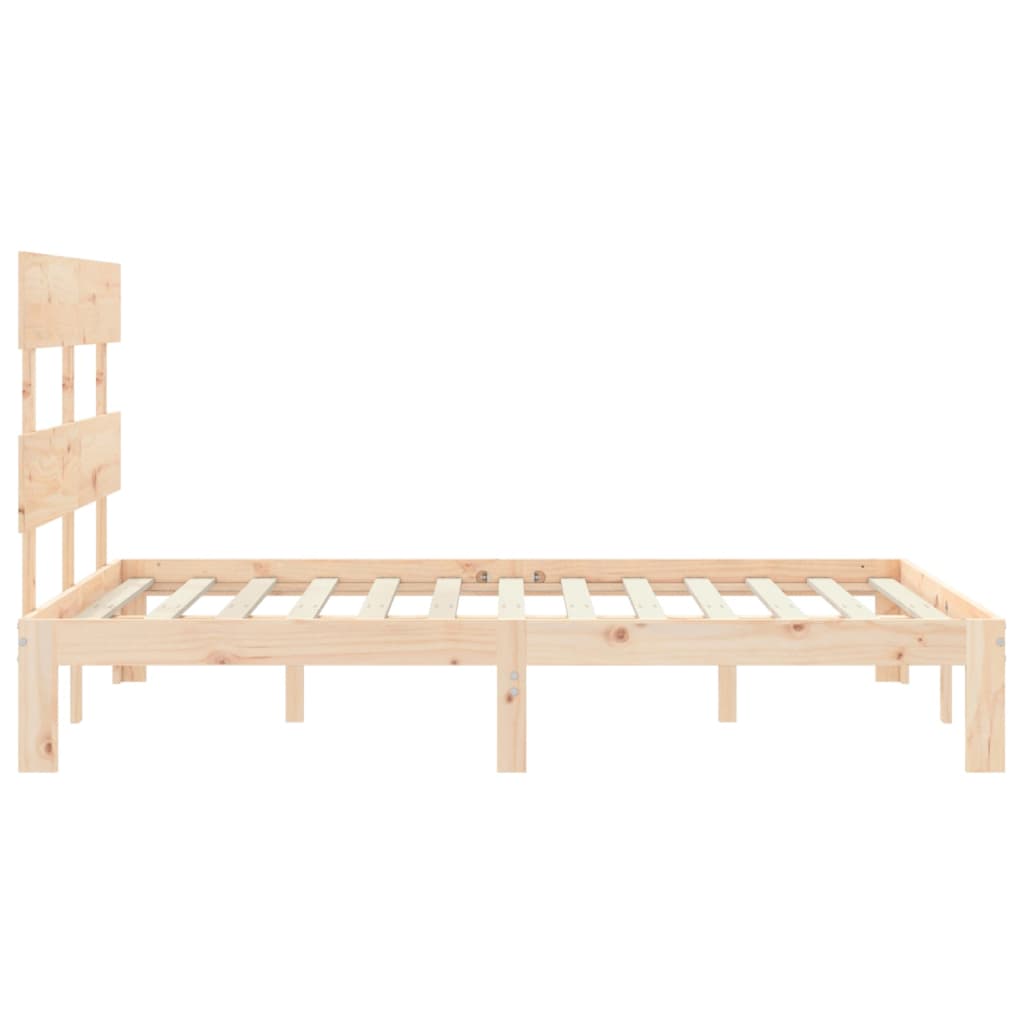 Bed Frame without Mattress 140x190 cm Solid Wood Pine
