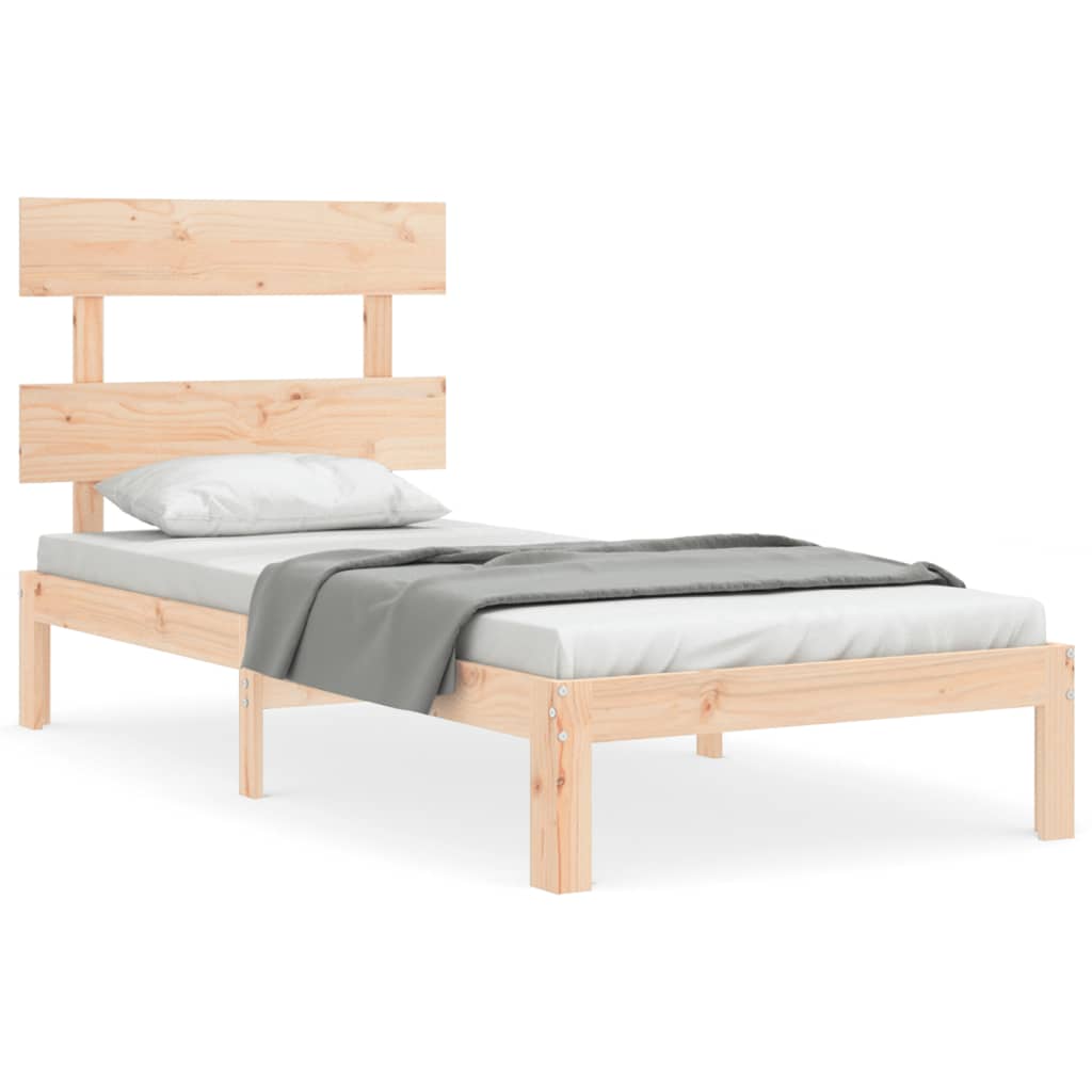 Bed Frame without Mattress 90x200 cm Solid Wood Pine