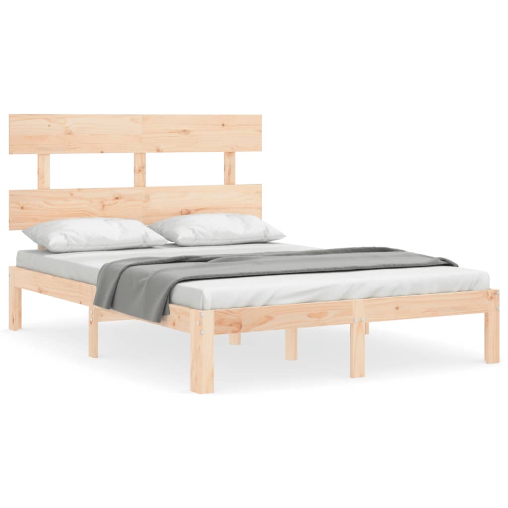 Bed Frame without Mattress 120x200 cm Solid Wood Pine