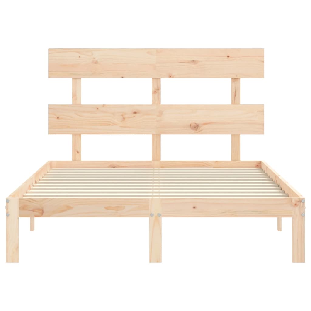 Bed Frame without Mattress 120x200 cm Solid Wood Pine