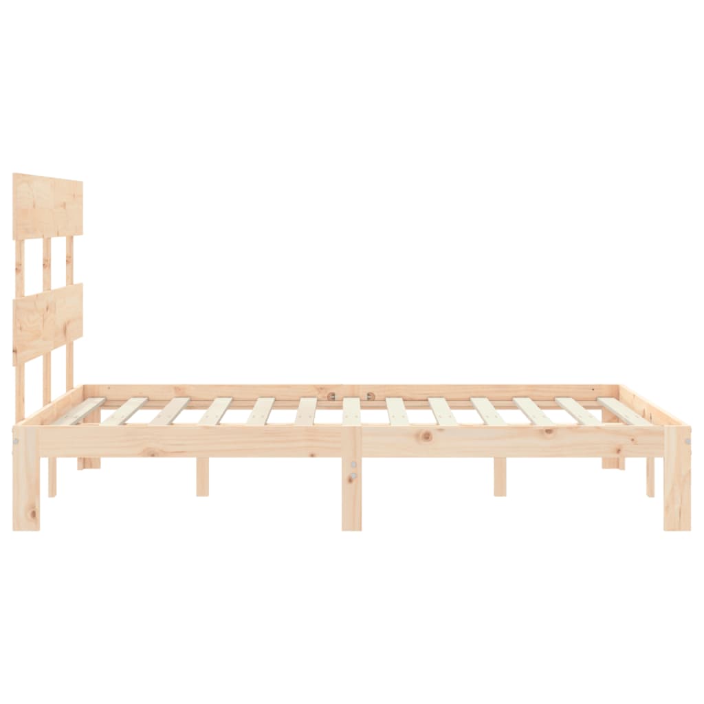 Bed Frame without Mattress 120x200 cm Solid Wood Pine