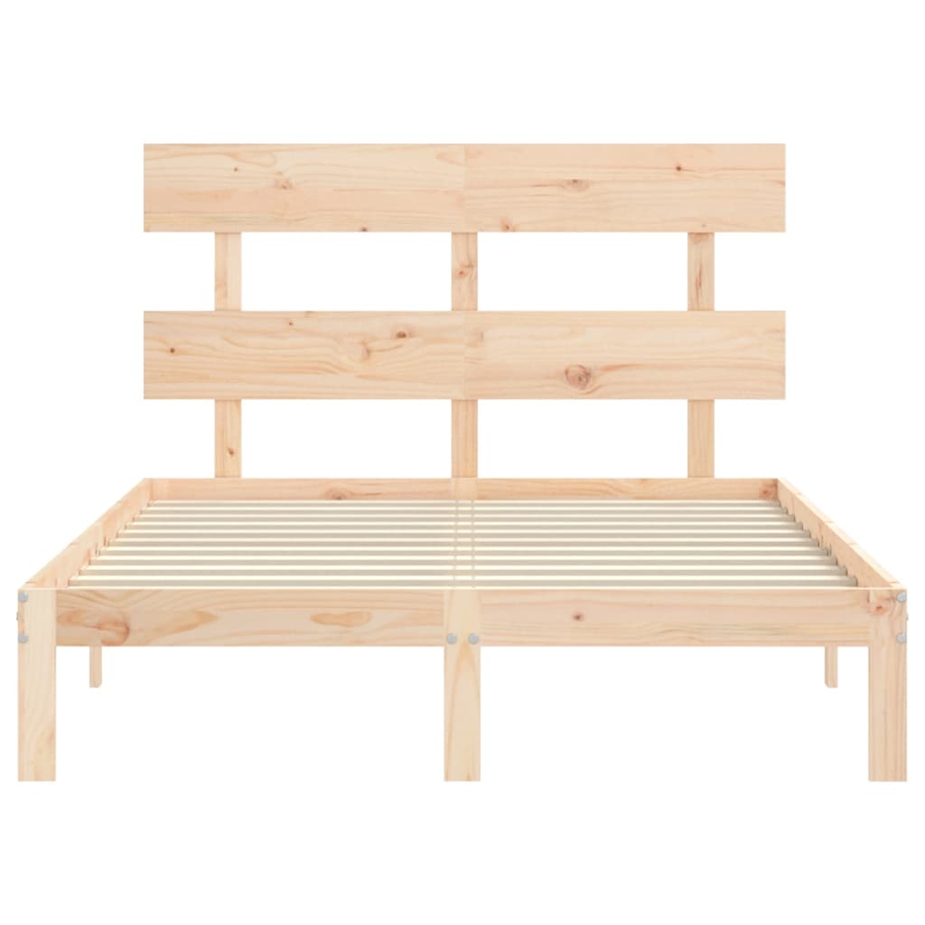 Bed Frame without Mattress 140x200 cm Solid Wood Pine