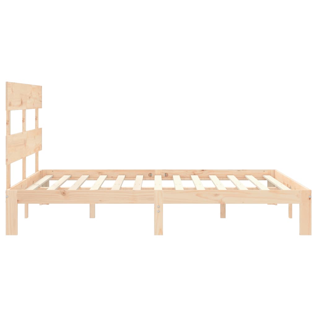 Bed Frame without Mattress King Size Solid Wood Pine