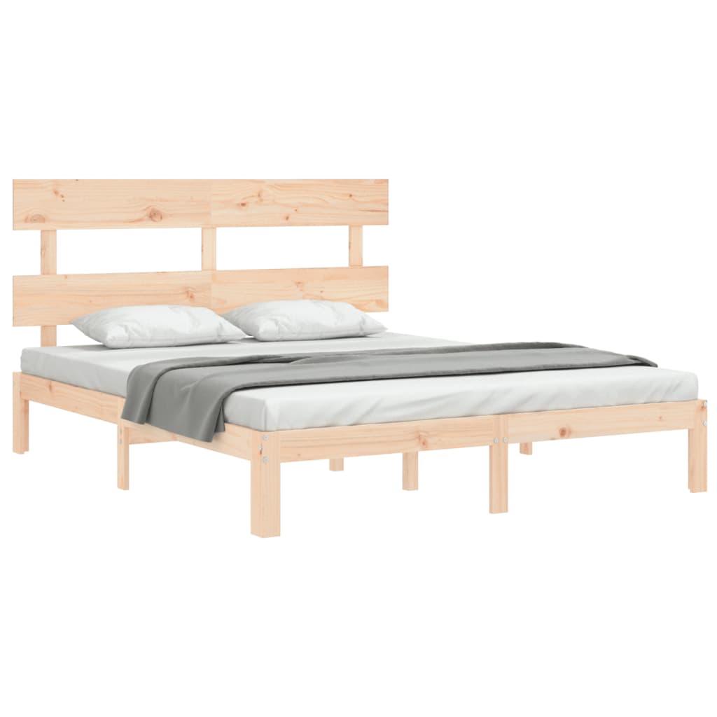 Bed Frame without Mattress 160x200 cm Solid Wood Pine