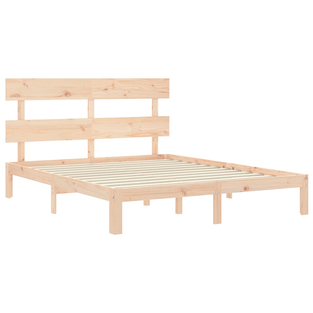 Bed Frame without Mattress 160x200 cm Solid Wood Pine