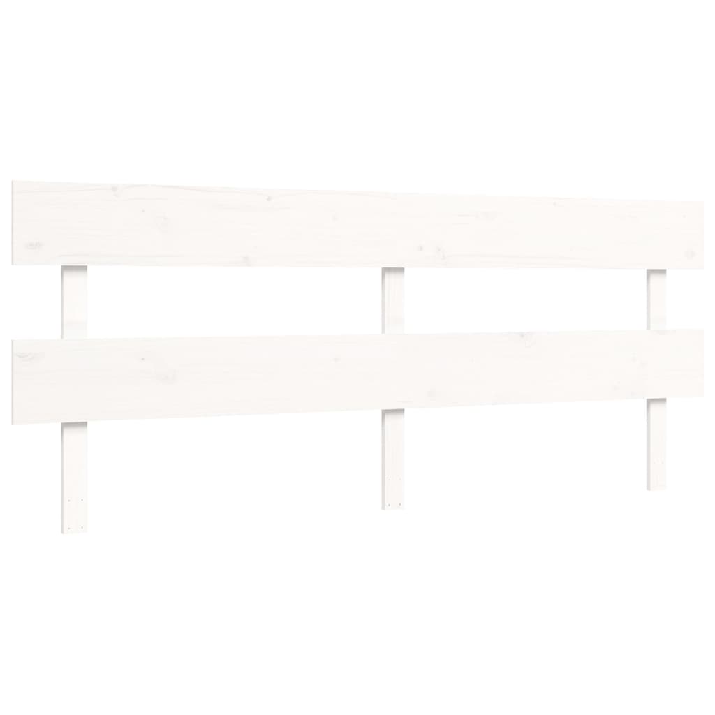 Bed Frame without Mattress White Super King Size Solid Wood Pine