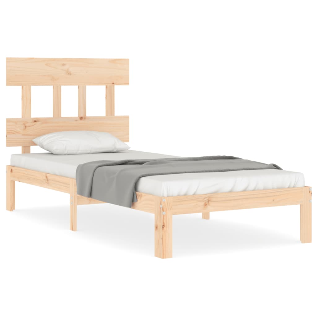 Bed Frame without Mattress Single Solid Wood Pine