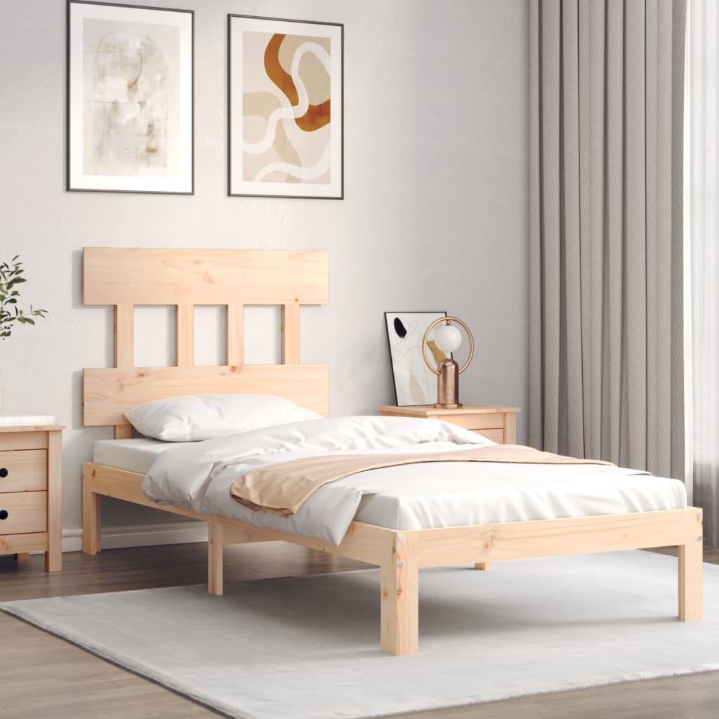 Bed Frame without Mattress Single Solid Wood Pine