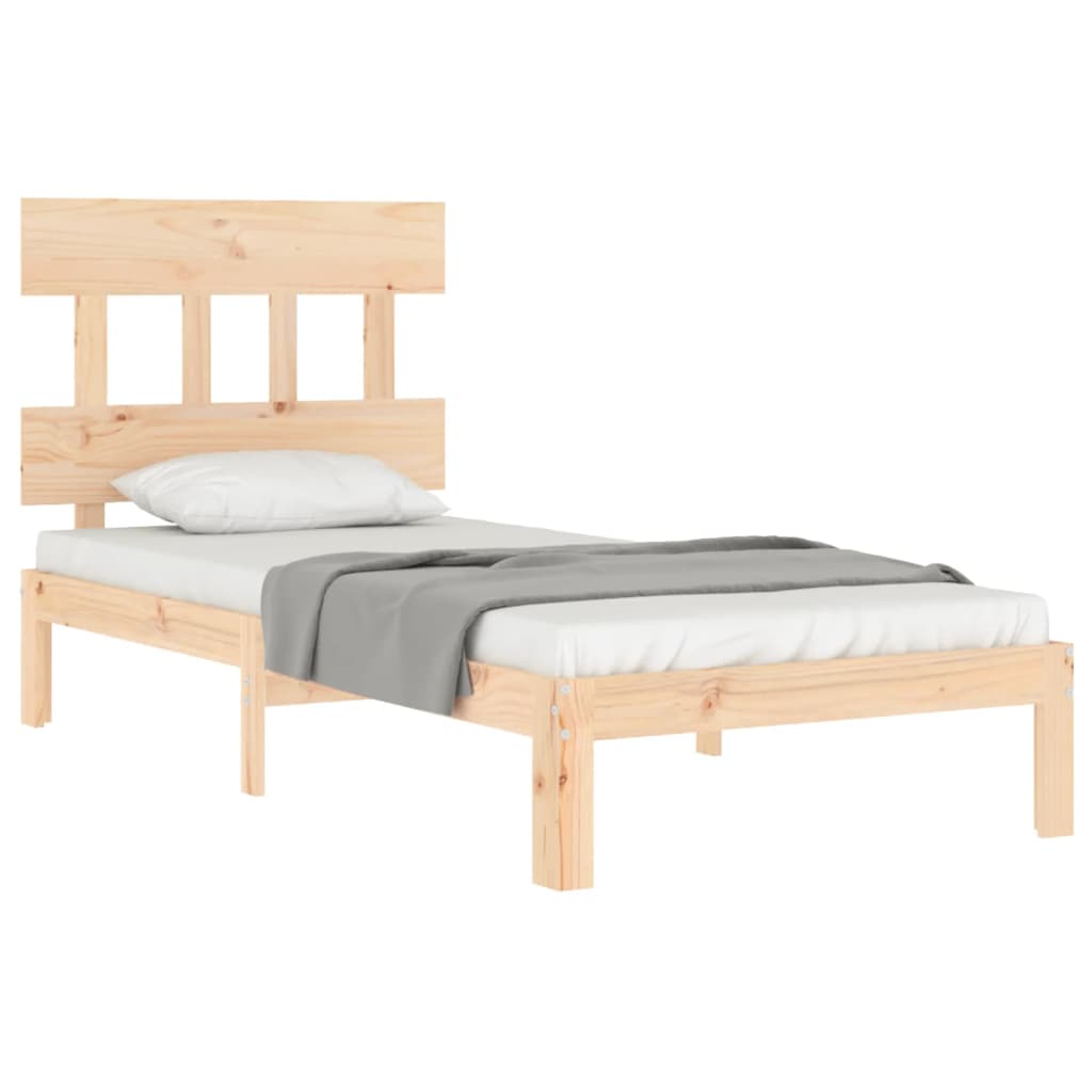 Bed Frame without Mattress Single Solid Wood Pine