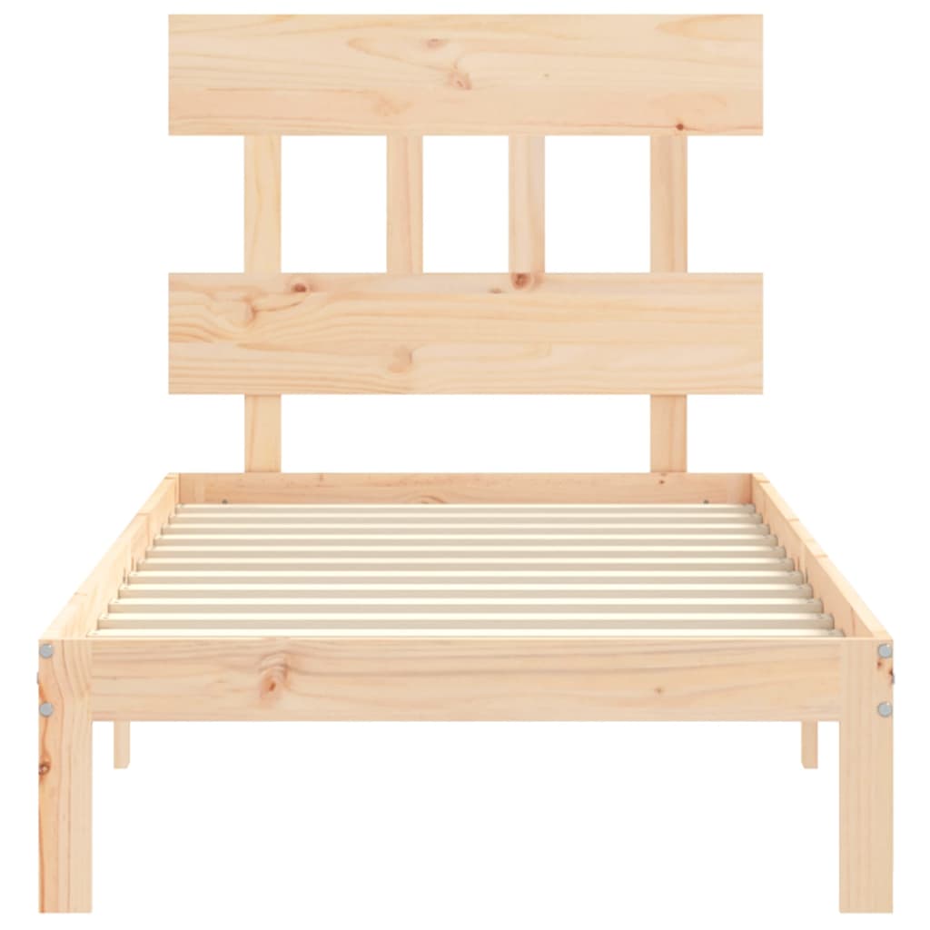 Bed Frame without Mattress Single Solid Wood Pine