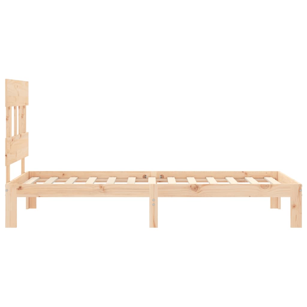 Bed Frame without Mattress Single Solid Wood Pine