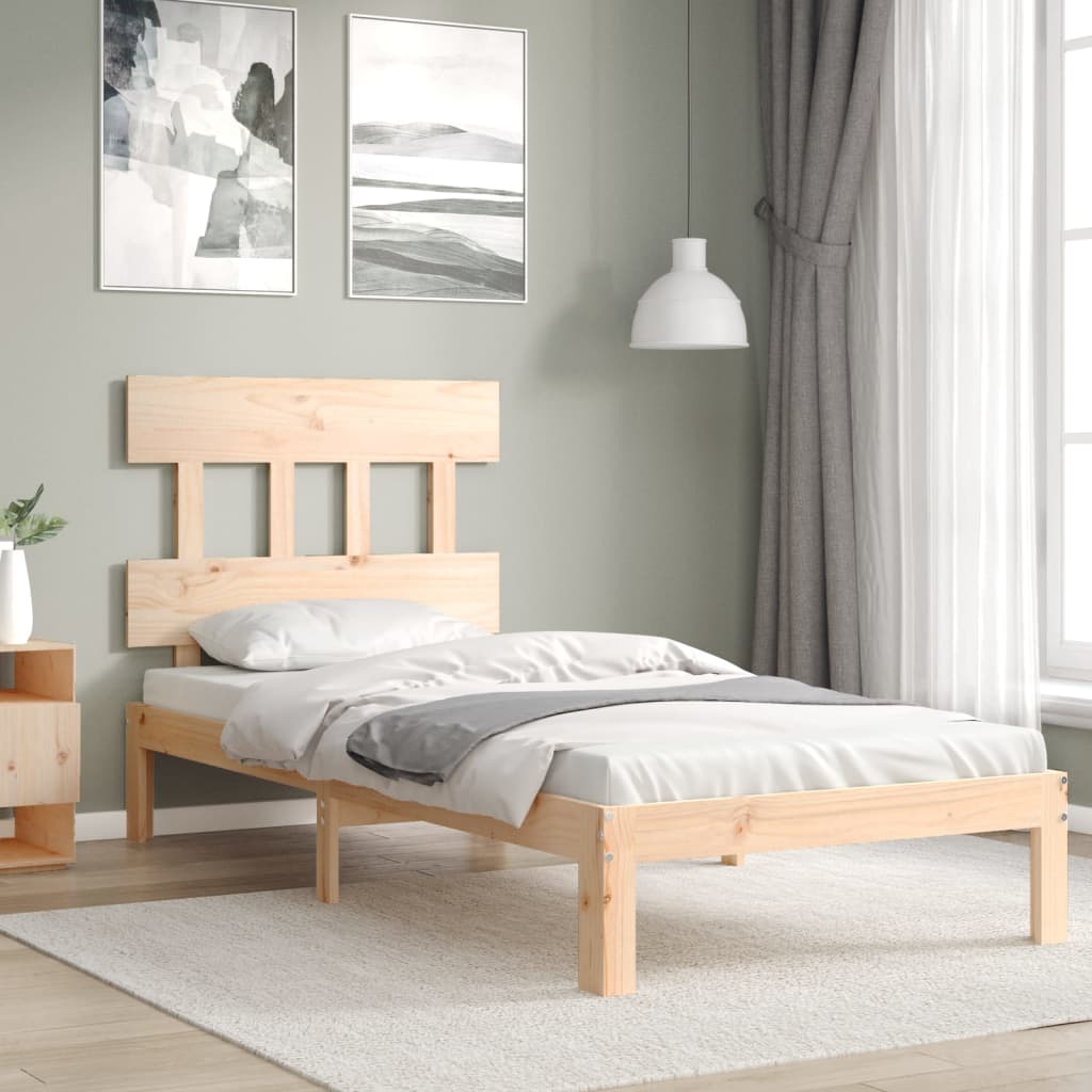 Bed Frame without Mattress Single Solid Wood Pine