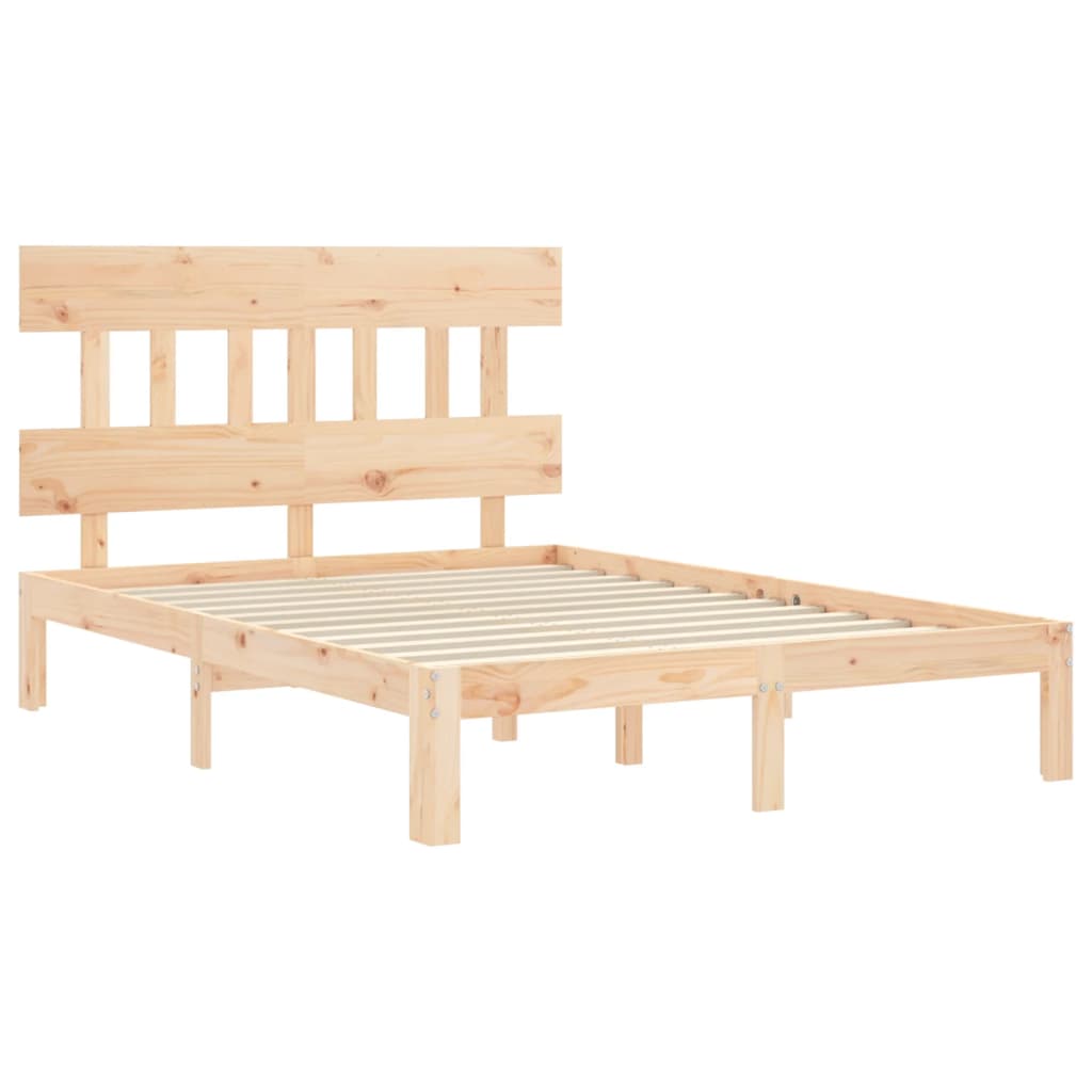 Bed Frame without Mattress Small Double Solid Wood Pine