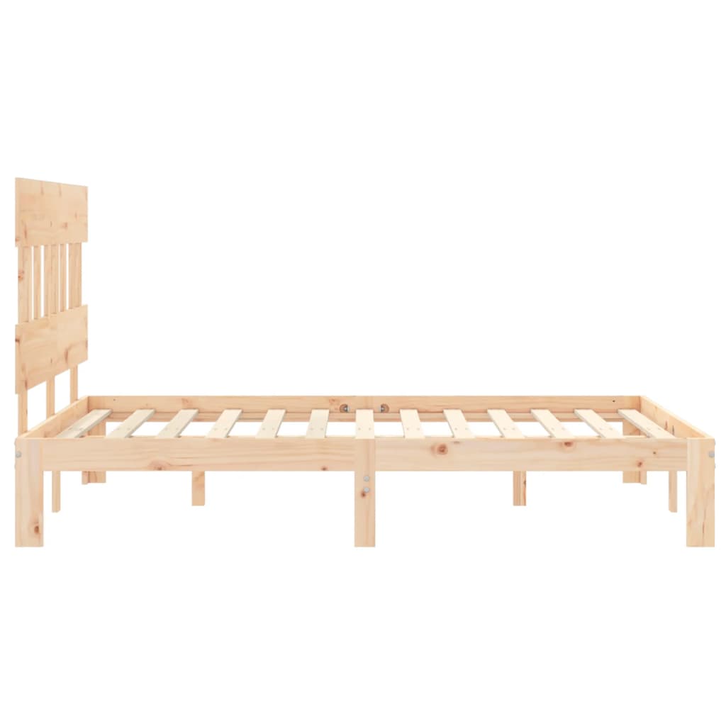Bed Frame without Mattress Small Double Solid Wood Pine