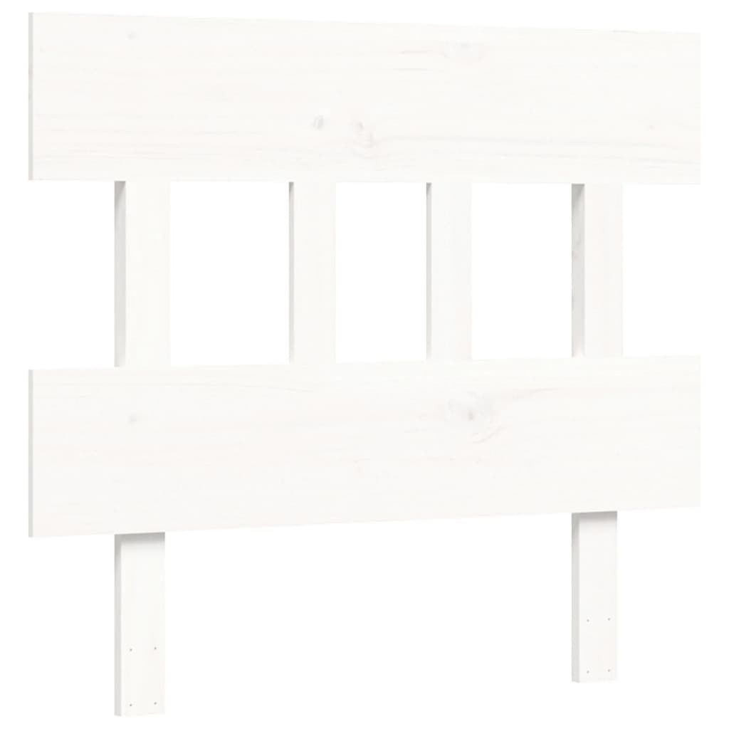 Bed Frame without Mattress White 100x200 cm Solid Wood Pine