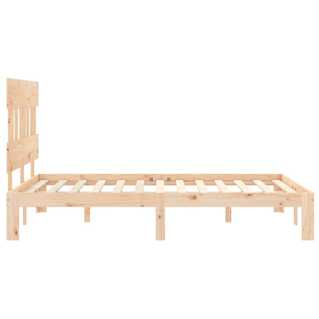 Bed Frame without Mattress 120x200 cm Solid Wood Pine