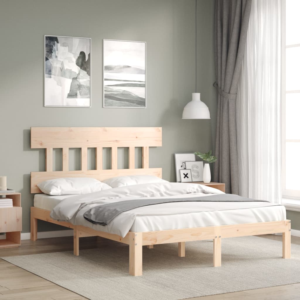 Bed Frame without Mattress 120x200 cm Solid Wood Pine