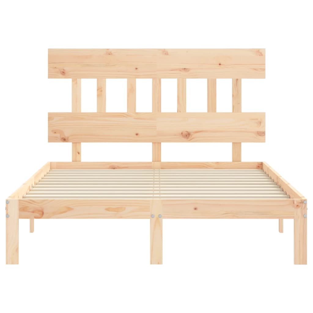 Bed Frame without Mattress 140x200 cm Solid Wood Pine