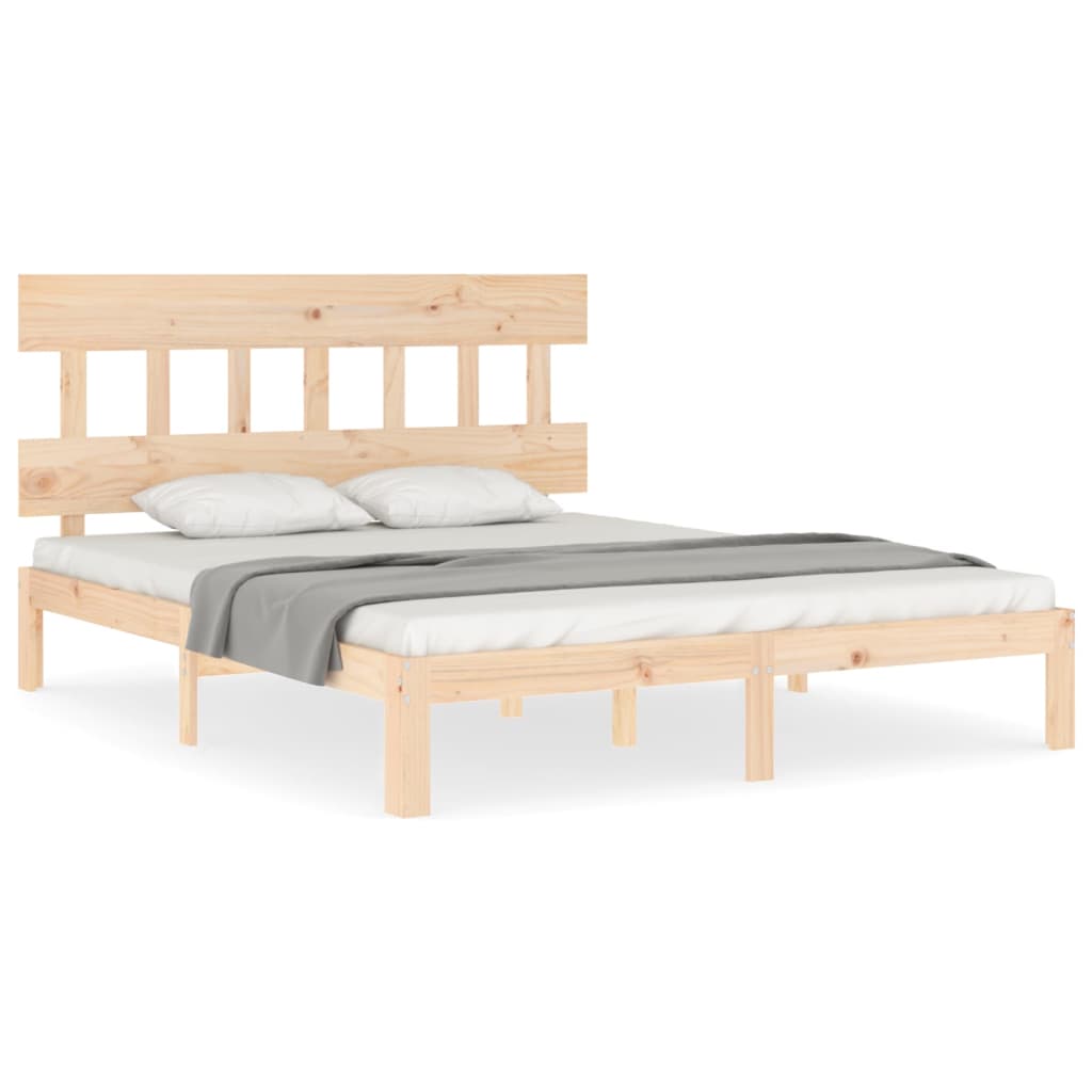 Bed Frame without Mattress 160x200 cm Solid Wood Pine