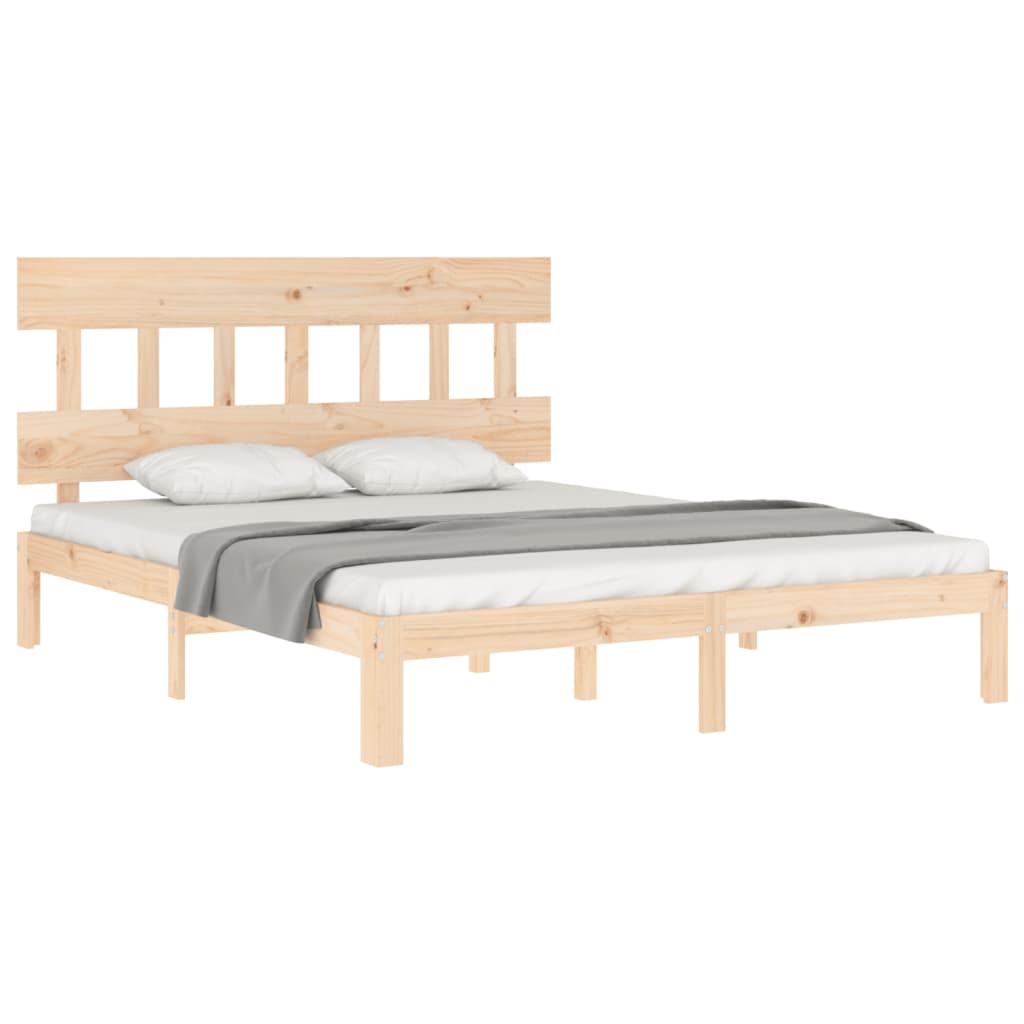 Bed Frame without Mattress 160x200 cm Solid Wood Pine