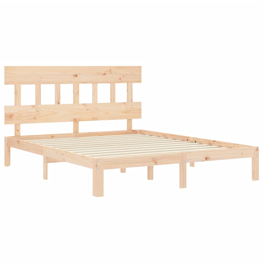 Bed Frame without Mattress 160x200 cm Solid Wood Pine