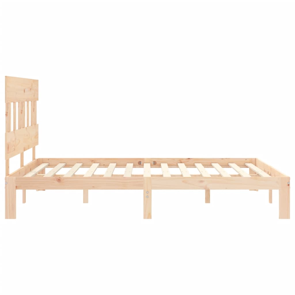 Bed Frame without Mattress 160x200 cm Solid Wood Pine