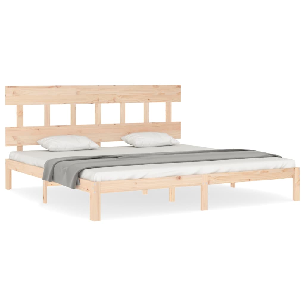 Bed Frame without Mattress Super King Size Solid Wood Pine