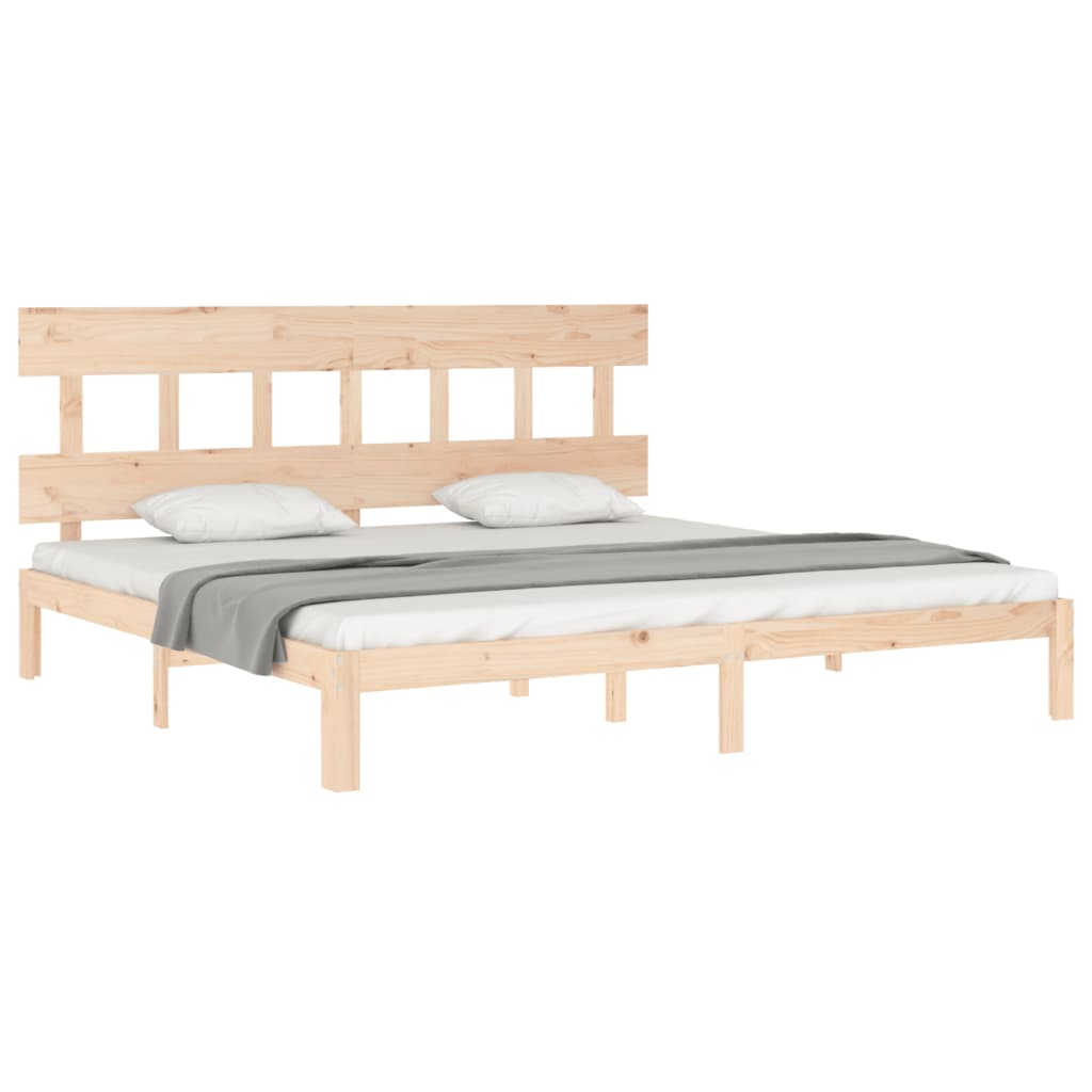 Bed Frame without Mattress Super King Size Solid Wood Pine