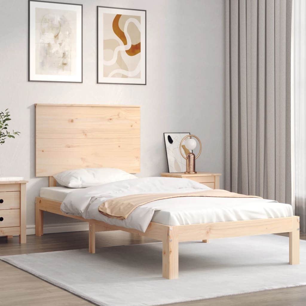 Bed Frame without Mattress Small Single Solid Wood Pine