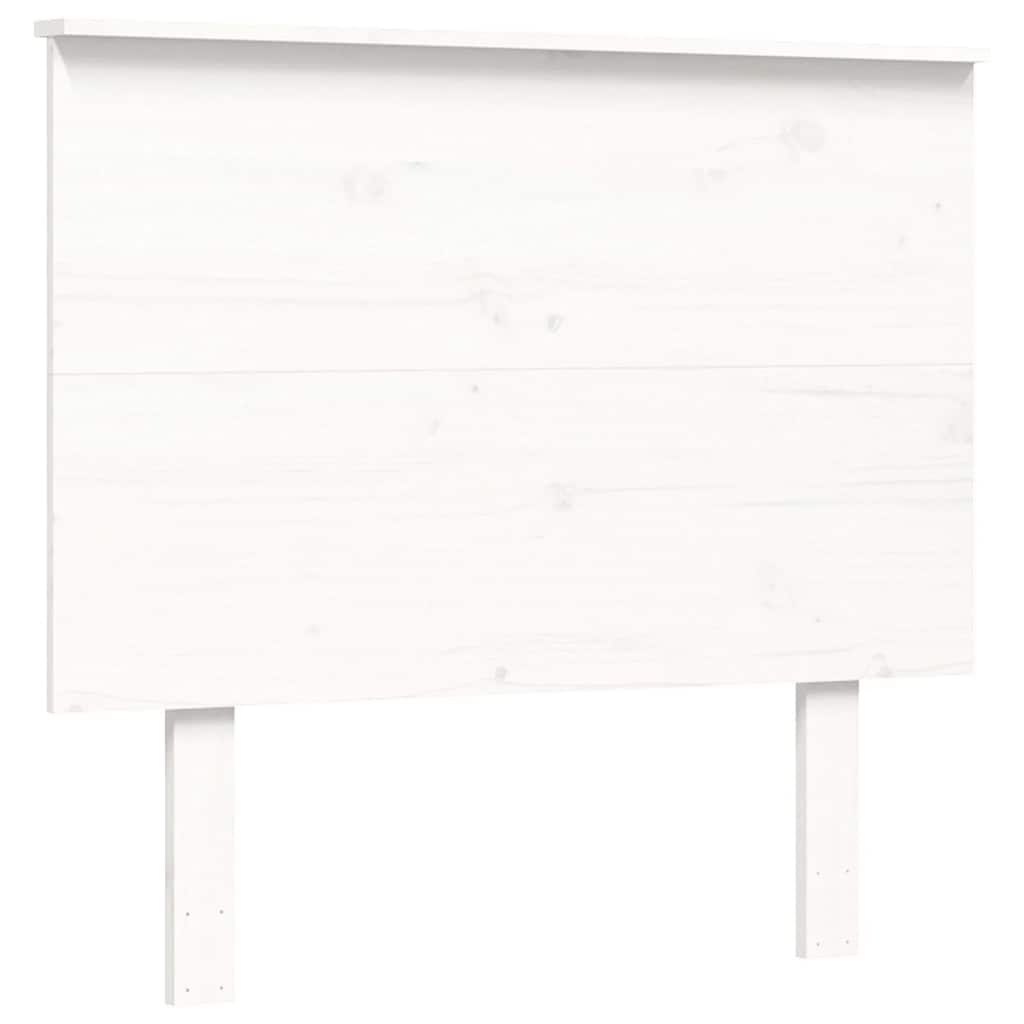Bed Frame without Mattress White Single Solid Wood Pine