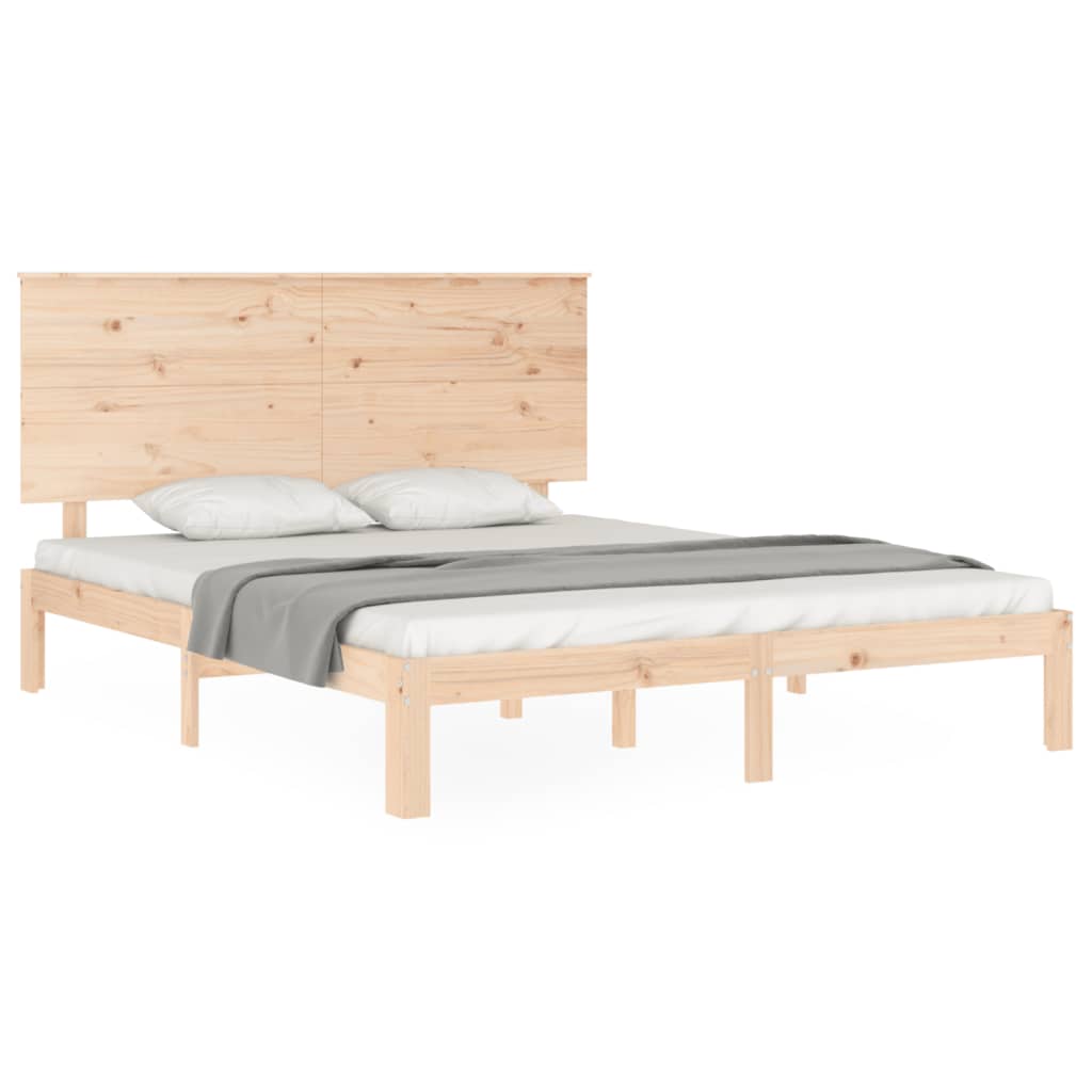 Bed Frame without Mattress 160x200 cm Solid Wood Pine
