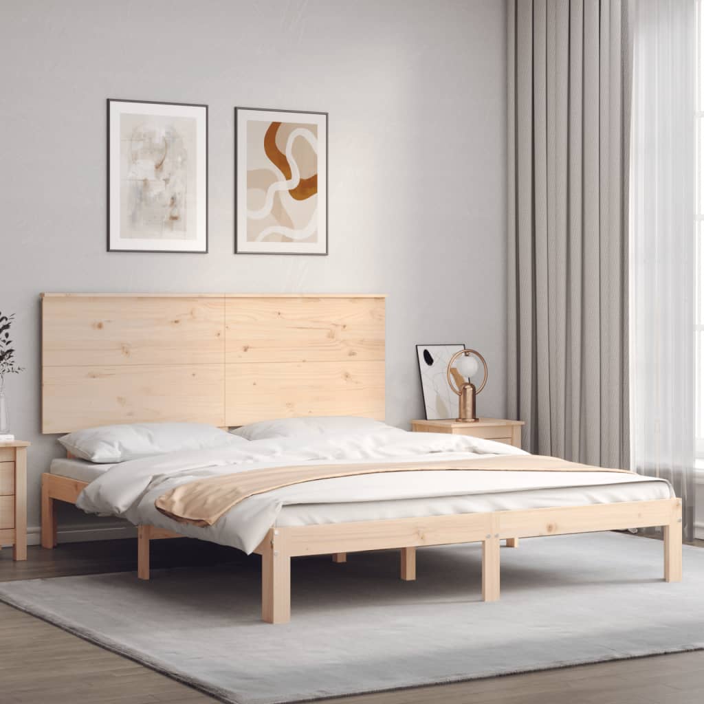 Bed Frame without Mattress 160x200 cm Solid Wood Pine