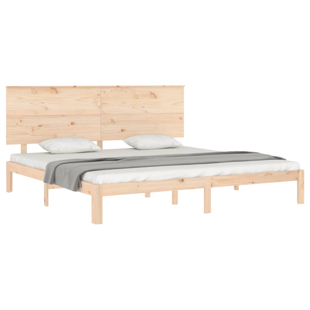 Bed Frame without Mattress Super King Size Solid Wood Pine